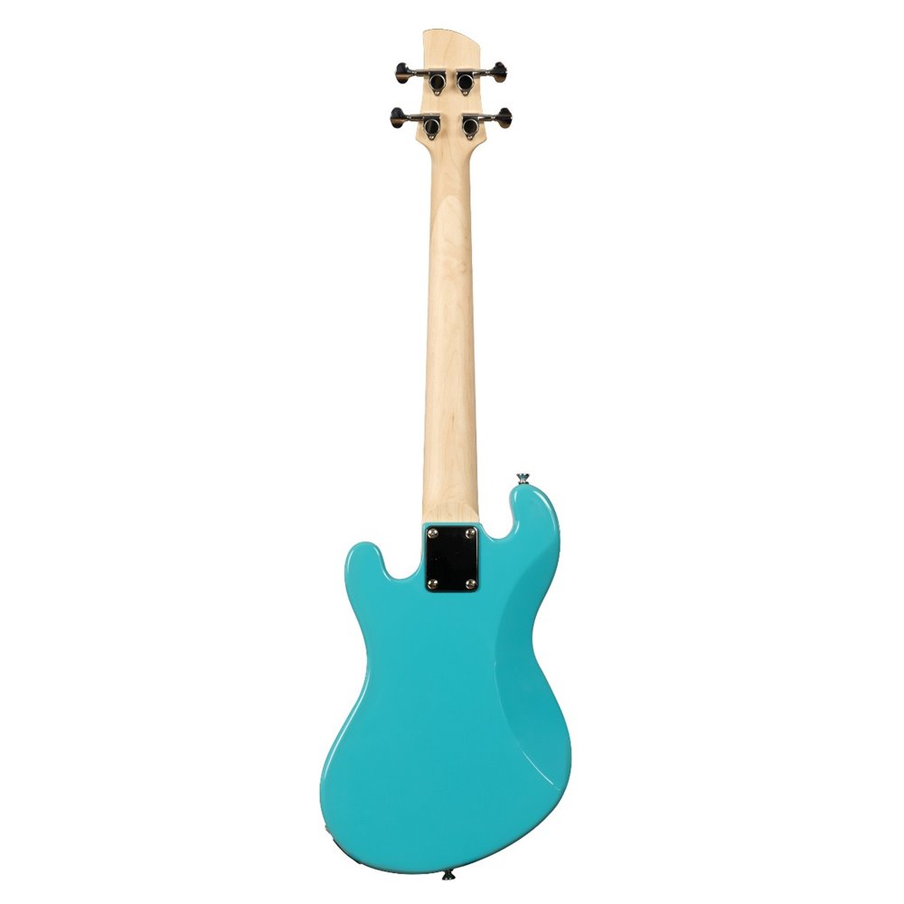 UKELELE KALA U-BASS DE CUERPO MACIZO AZUL DE 4 CUERDAS