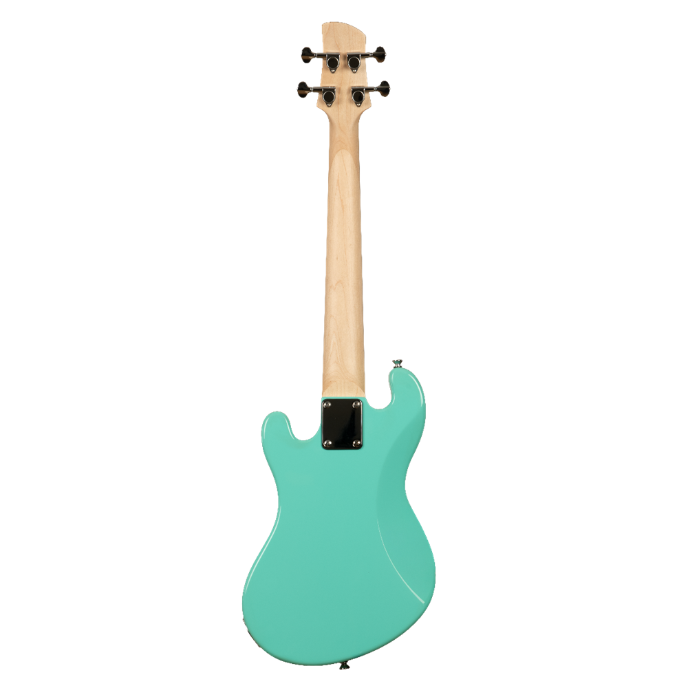 UKELELE KALA U-BASS DE CUERPO MACIZO VERDE DE 4 CUERDAS