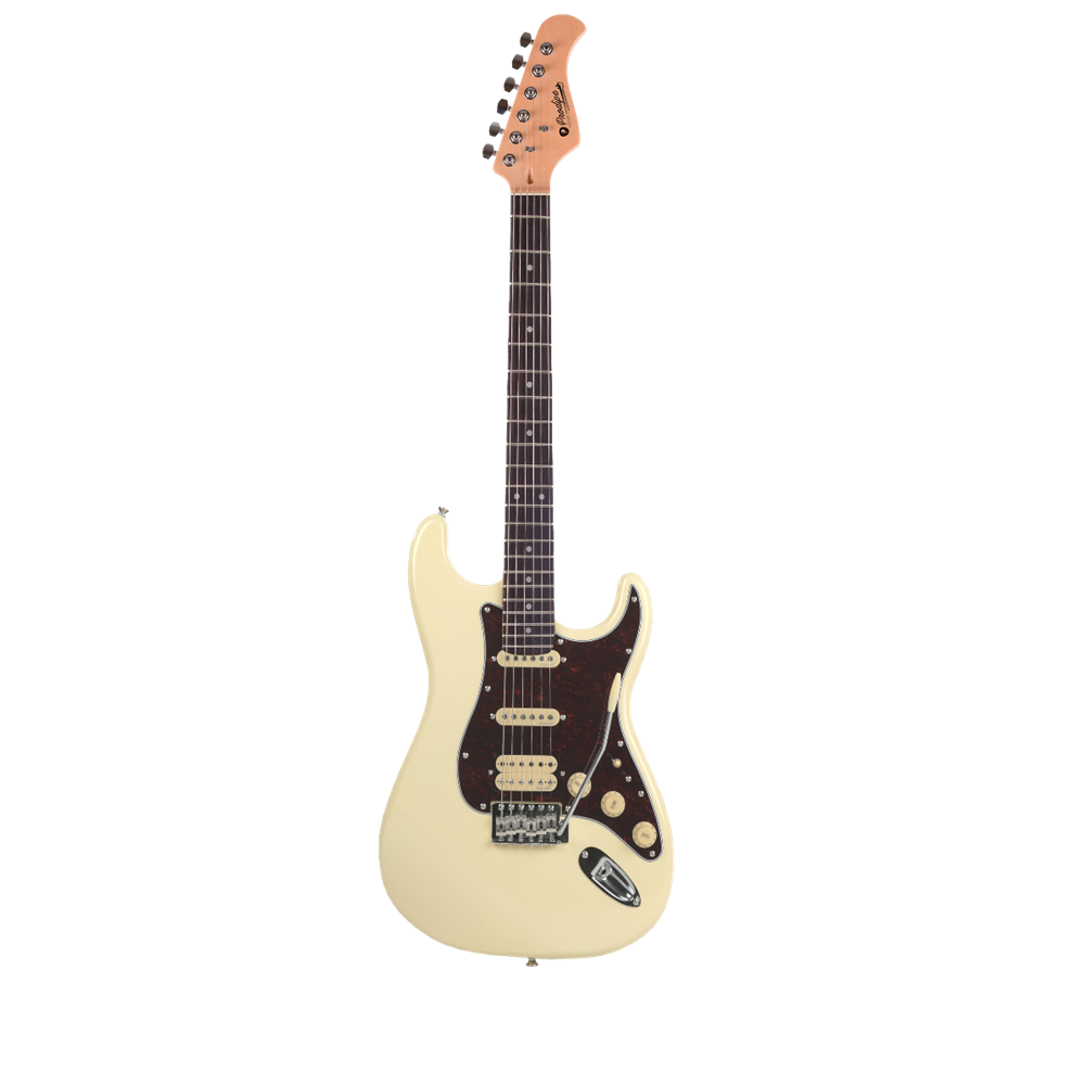 GUITARRA ELÉCTRICA PRODIPE SERIE ST83-RA STRATOCASTER BLANCO VINTAGE