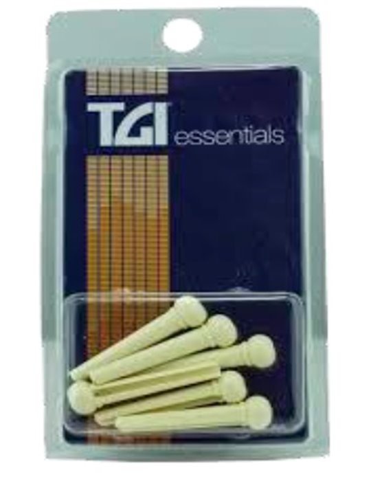 PIVOTES BLANCOS PARA PUENTES DE GUITARRA ACÚSTICA TGI