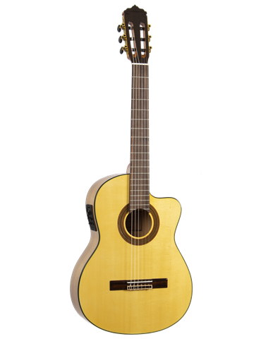 F90-EQ - GUITARRA FLAMENCA AMPLIFICADA  CUTAWAY JOSE GOMEZ SICOMORO TAPA SOLIDA MODELO 2025