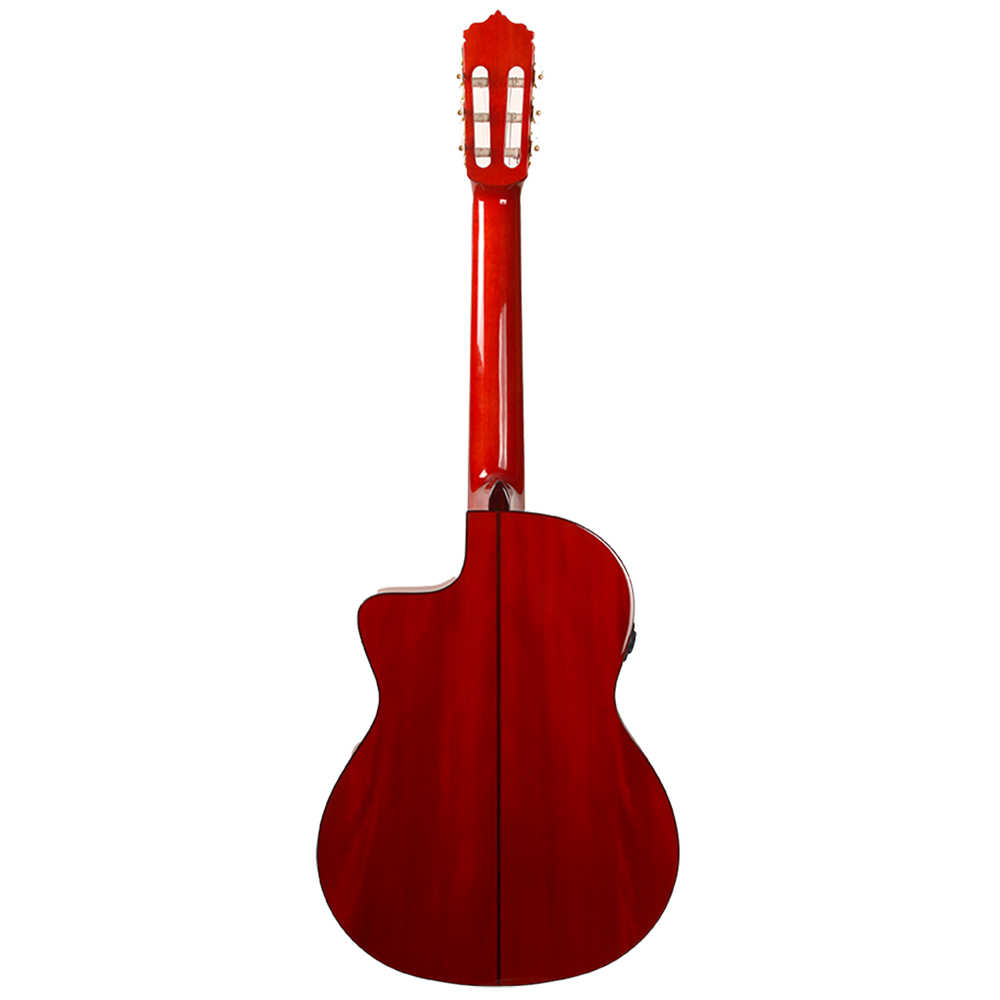 F80-CEQ-ROJA - GUITARRA FLAMENCA AMPLIFICADA CUTAWAY PREVIO DOUBLE JOSE GOMEZ SICOMORO ROJA MODELO 2026