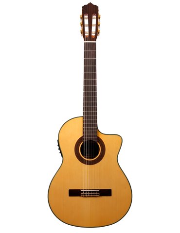 F80NAC-CEQ - GUITARRA FLAMENCA AMPLIFICADA CUTAWAY   JOSE GOMEZ SICOMORO CAJA ESTRECHA