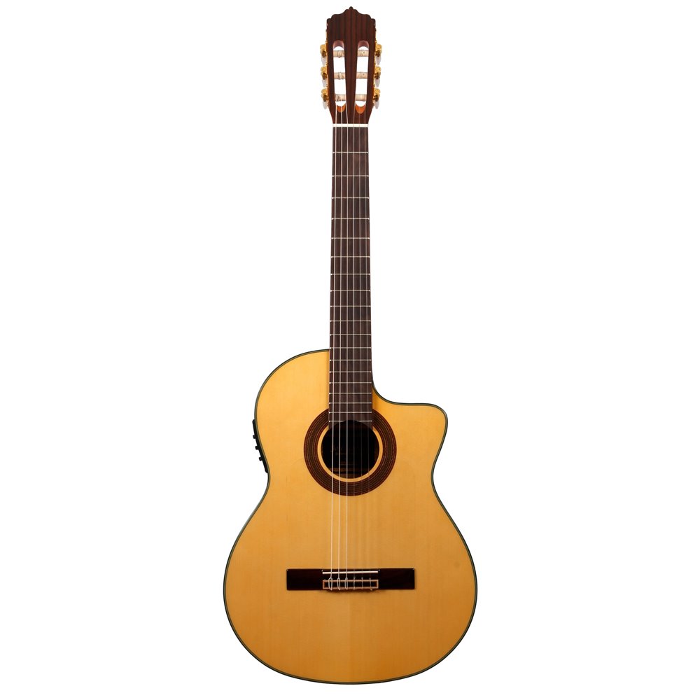 F80NAC-CEQ - GUITARRA FLAMENCA AMPLIFICADA CUTAWAY   JOSE GOMEZ SICOMORO CAJA ESTRECHA