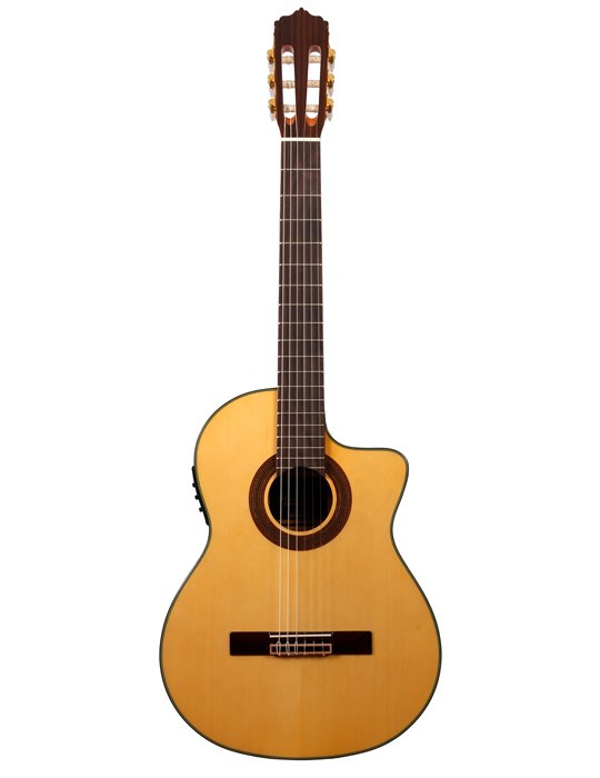 F80NAC-CEQ - GUITARRA FLAMENCA AMPLIFICADA CUTAWAY   JOSE GOMEZ SICOMORO CAJA ESTRECHA