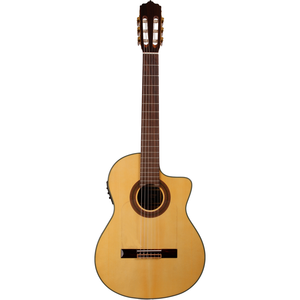 F80-EQ - GUITARRA FLAMENCA AMPLIFICADA CUTAWAY PREVIO DOUBLE JOSE GOMEZ SICOMORO MODELO 2025