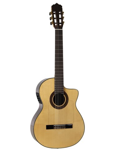 F90RS-EQ - GUITARRA FLAMENCA AMPLIFICADA CUTAWAY  JOSE GOMEZ PALOSANTO TAPA SOLIDA MODELO 2021 2