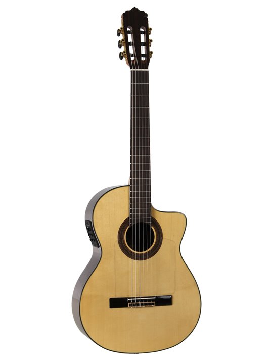 F90RS-EQ - GUITARRA FLAMENCA AMPLIFICADA CUTAWAY  JOSE GOMEZ PALOSANTO TAPA SOLIDA MODELO 2021