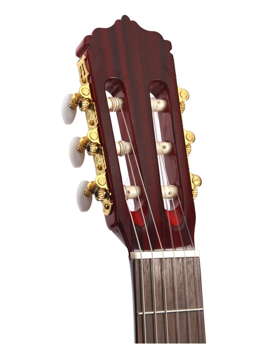 F80NAC-CEQ-ROJA - GUITARRA FLAMENCA JOSE GOMEZ AMPLIFICADA CAJA ESTRECHA ROJA