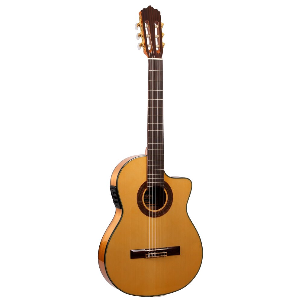 F80NAC-CEQ - GUITARRA FLAMENCA AMPLIFICADA CUTAWAY   JOSE GOMEZ SICOMORO CAJA ESTRECHA