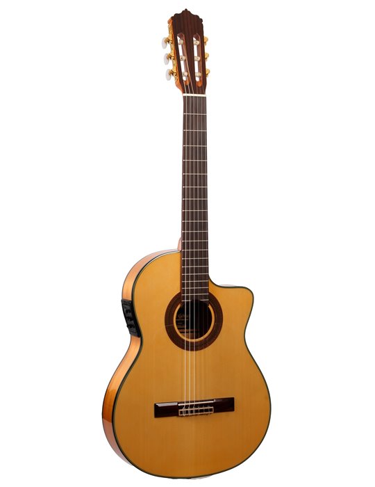 F80NAC-CEQ - GUITARRA FLAMENCA AMPLIFICADA CUTAWAY   JOSE GOMEZ SICOMORO CAJA ESTRECHA