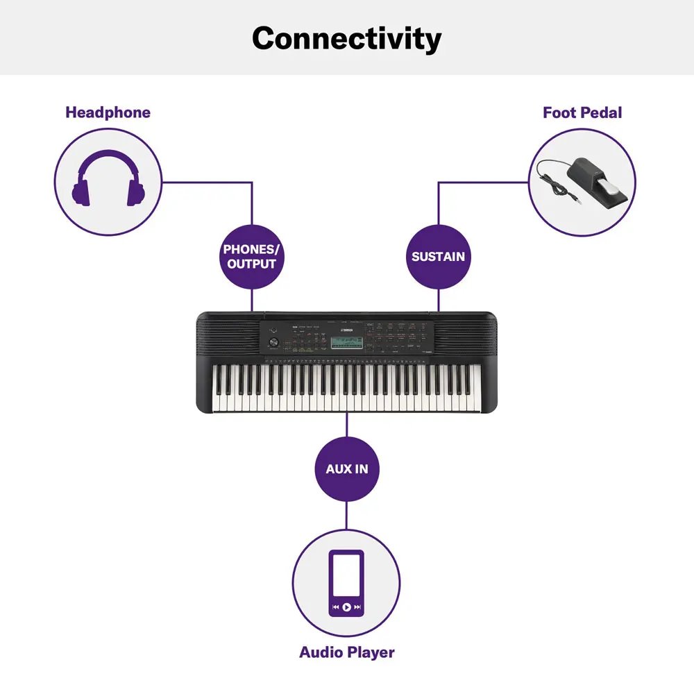PSR-E383 DIGITAL KEYBOARD BLACK