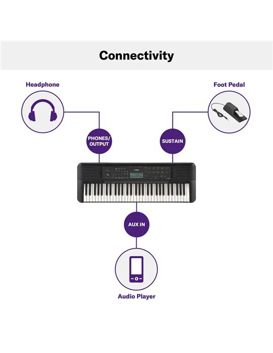 PSR-E383 DIGITAL KEYBOARD BLACK