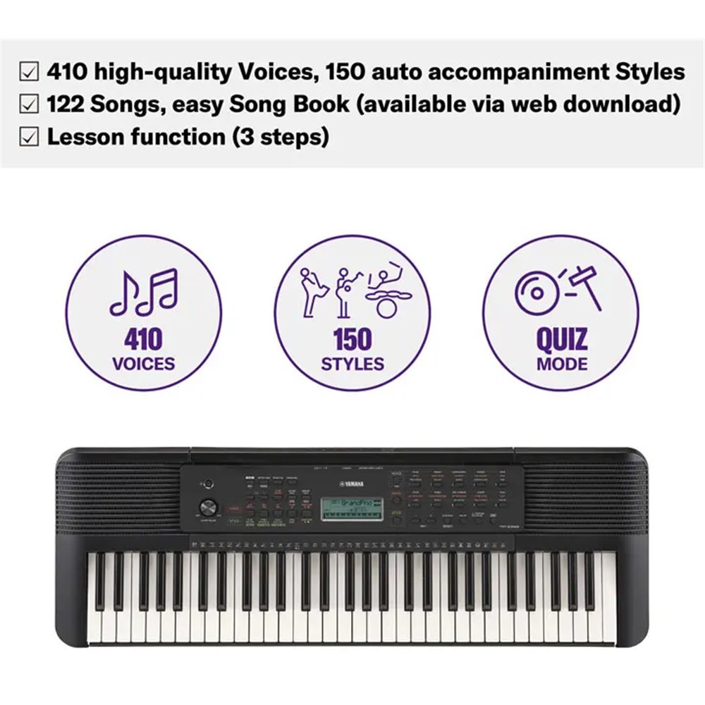 PSR-E383 DIGITAL KEYBOARD BLACK