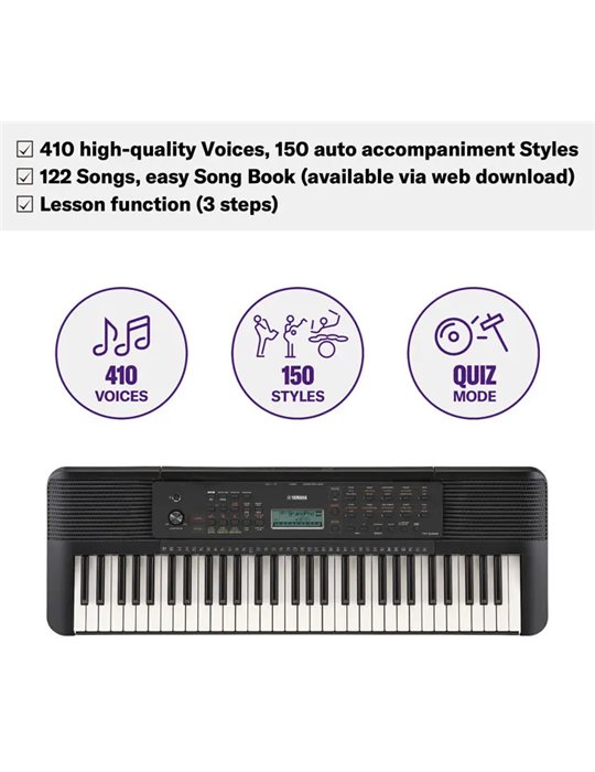 PSR-E383 DIGITAL KEYBOARD BLACK