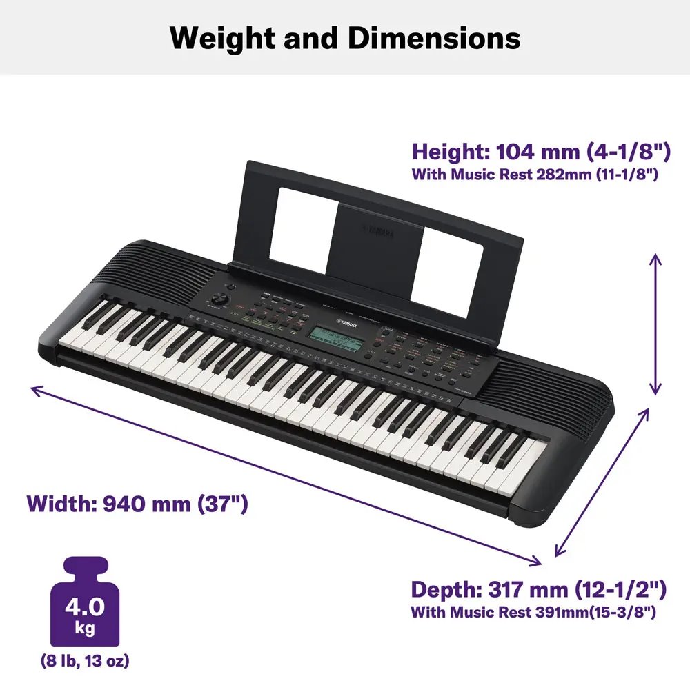 PSR-E383 DIGITAL KEYBOARD BLACK
