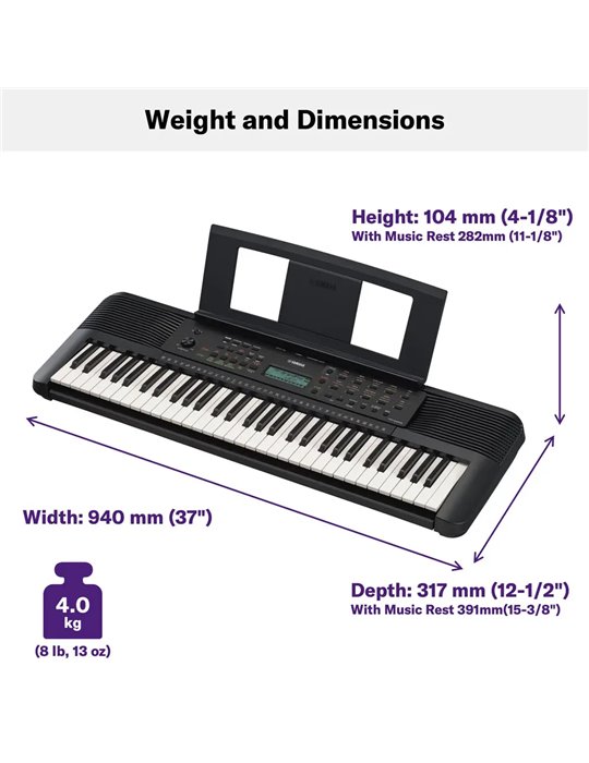 PSR-E383 DIGITAL KEYBOARD BLACK