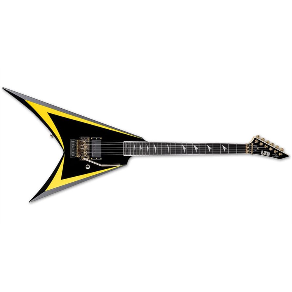LTD ALEXI LAIHO Arrowhead SE 20th Anniversary - Black w/Yellow Pinstripe - c/estuche
