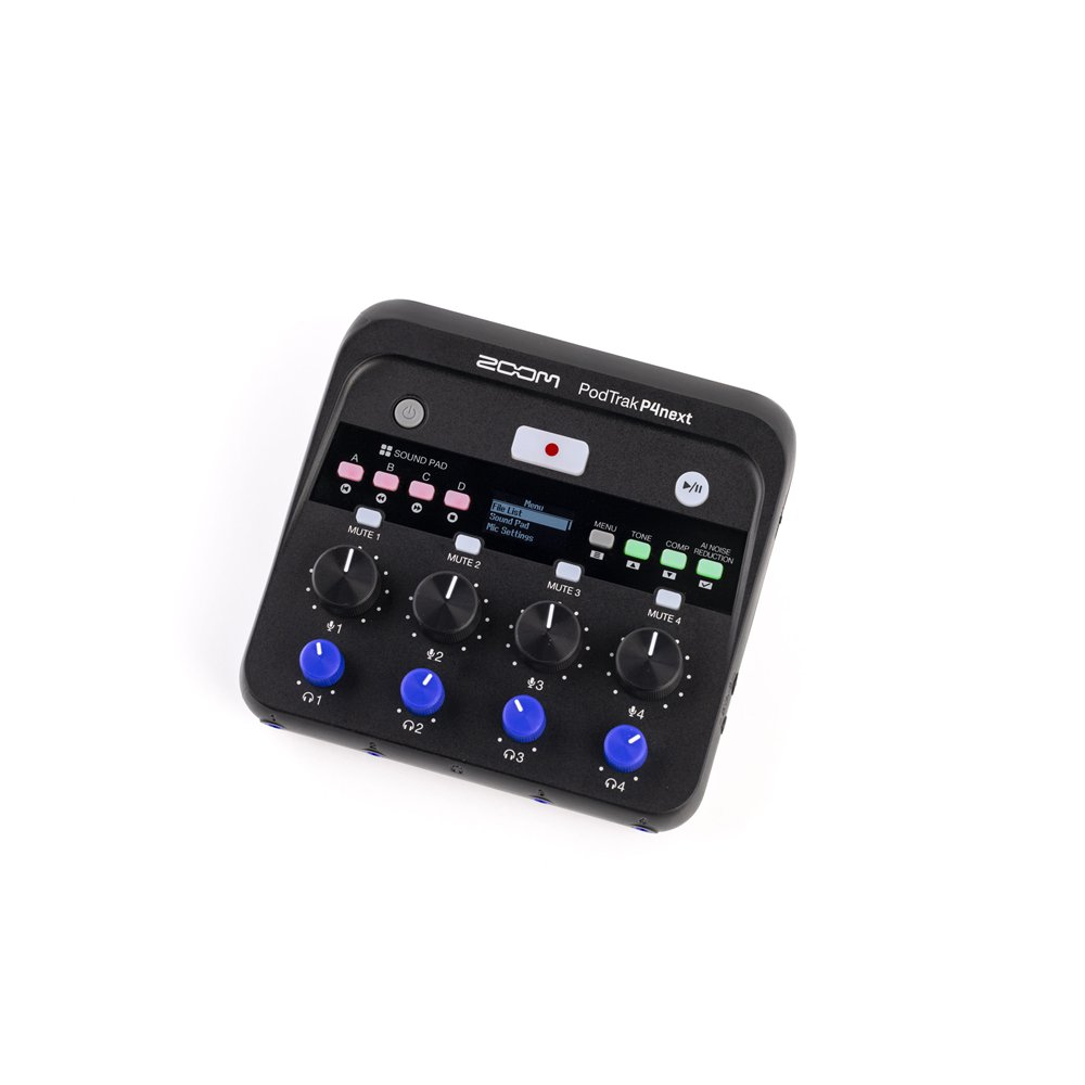 P4next PodTrak - Interface de audio y grabadora portátil dedicada a Podcasts