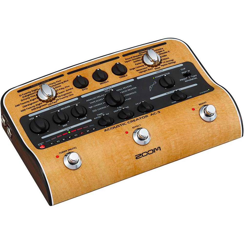 AC-3 pedal stereo para guitarra acústica
