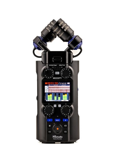 H5studio - grabadora 4 pistas 32 bits en coma flotante - interface USB - color negro