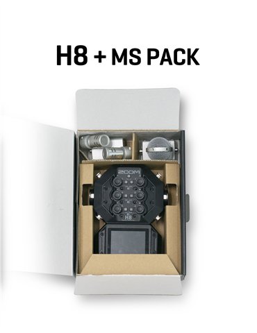 H8+MS PACK - grabadora de 8 pistas - interface USB - 2 cápsulas