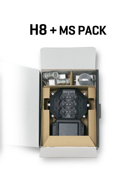 H8+MS PACK - grabadora de 8 pistas - interface USB - 2 cápsulas