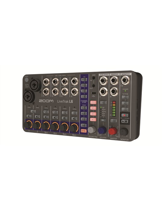 L6 LiveTrak - Mesa digital 10 canales (2 mono + 4 estéreo) - 32 bits con coma flotante