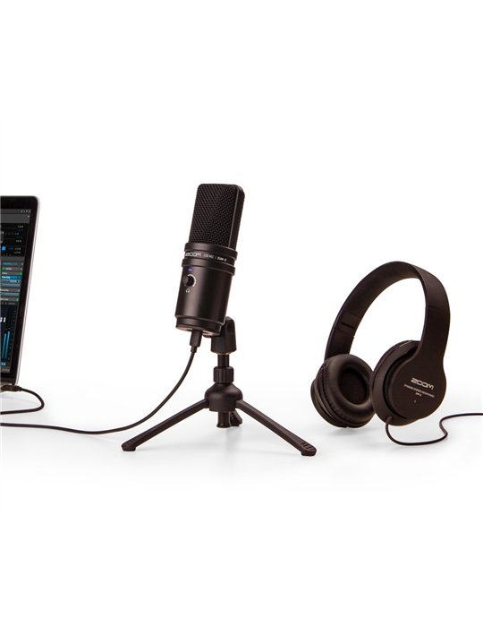 ZUM-2PMP - Kit Podcast USB con Micrófono USB/Cable/Auriculares/Trípode