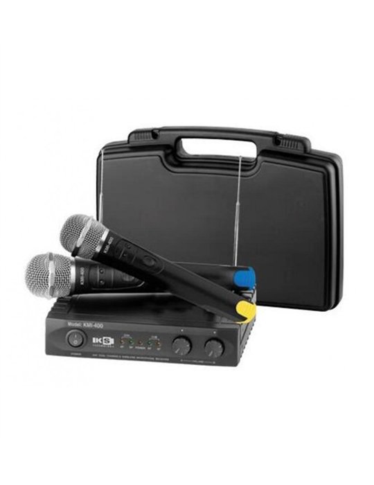 KMI 400 / HAND Micrófono inalámbrico doble VHF con 4 frecuencias