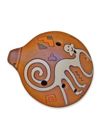 Ocarina barro pintado, 11cm