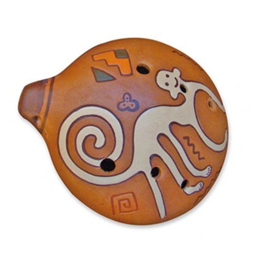 Ocarina barro pintado, 11cm