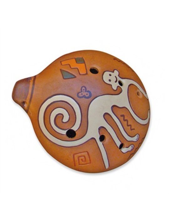 Ocarina barro pintado, 11cm