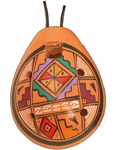 Ocarina barro pintado, 9cm