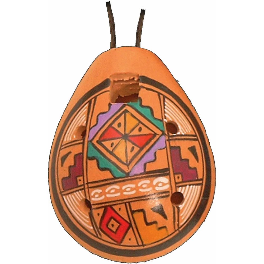 Ocarina barro pintado, 9cm