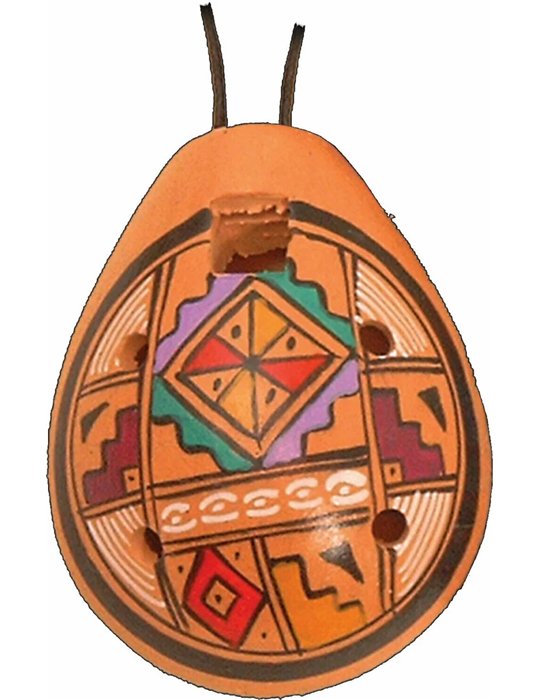 Ocarina barro pintado, 9cm
