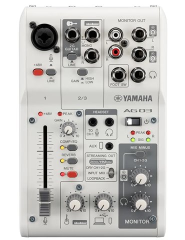 YAMAHA AG03MK2W Mezclador de 3 canales