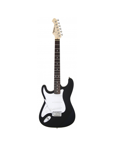 GUITARRA ELÉCTRICA ARIA TIPO STRATOCASTER ZURDA SERIE STG-003 NEGRA
