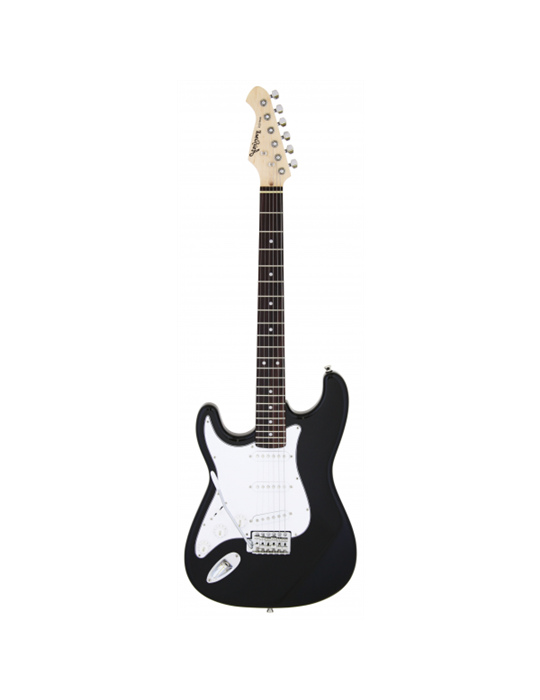GUITARRA ELÉCTRICA ARIA TIPO STRATOCASTER ZURDA SERIE STG-003 NEGRA