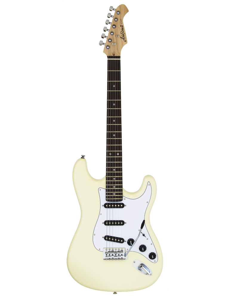 GUITARRA ELÉCTRICA ARIA TIPO STRATOCASTER BLANCA VINTAGE