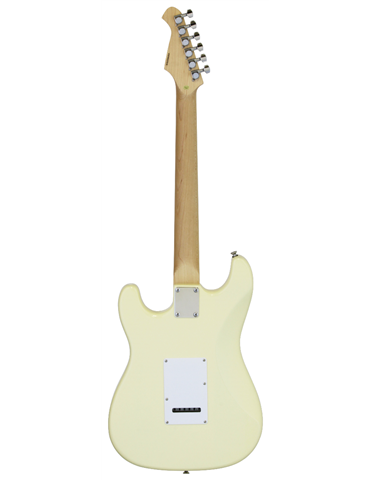 GUITARRA ELÉCTRICA ARIA TIPO STRATOCASTER BLANCA VINTAGE 2
