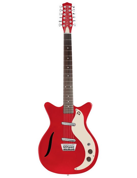 VINTAGE 12STR GUITAR RED METALLIC