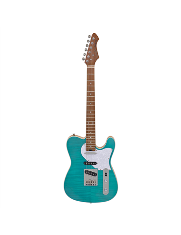 GUITARRA ELÉCTRICA ARIA TC 615-MK2-NASHVILLE AZUL TURQUESA TRANSLÚCIDA 2