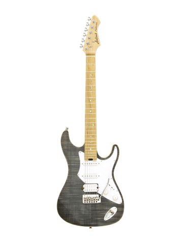 GUITARRA ELÉCTRICA ARIA ST 714-MK2-FULLERTON NEGRA TRANSLÚCIDA