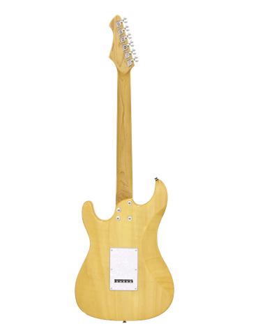 GUITARRA ELÉCTRICA ARIA ST 714-MK2-FULLERTON NEGRA TRANSLÚCIDA 2