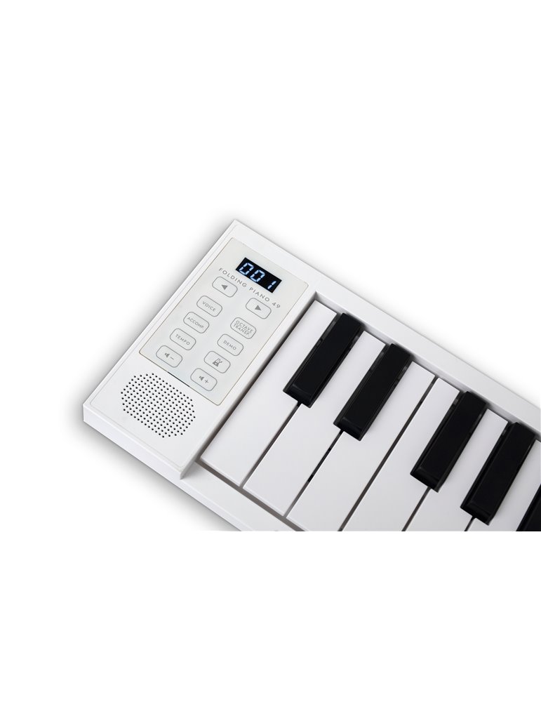 CARRY-ON-FP49 - KEY FOLDING PIANO - BLANCO