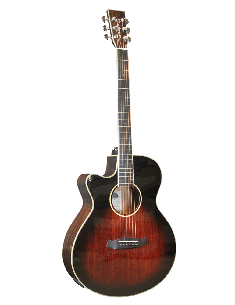 GUITARRA ACÚSTICA ELECTRIFICADA TANGLEWOOD TW4AVBLH MINI JUMBO CUTAWAY ZURDA