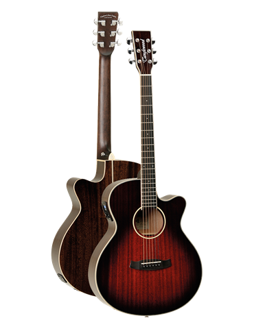 GUITARRA ACÚSTICA ELECTRIFICADA TANGLEWOOD TW4AVBLH MINI JUMBO CUTAWAY ZURDA 2