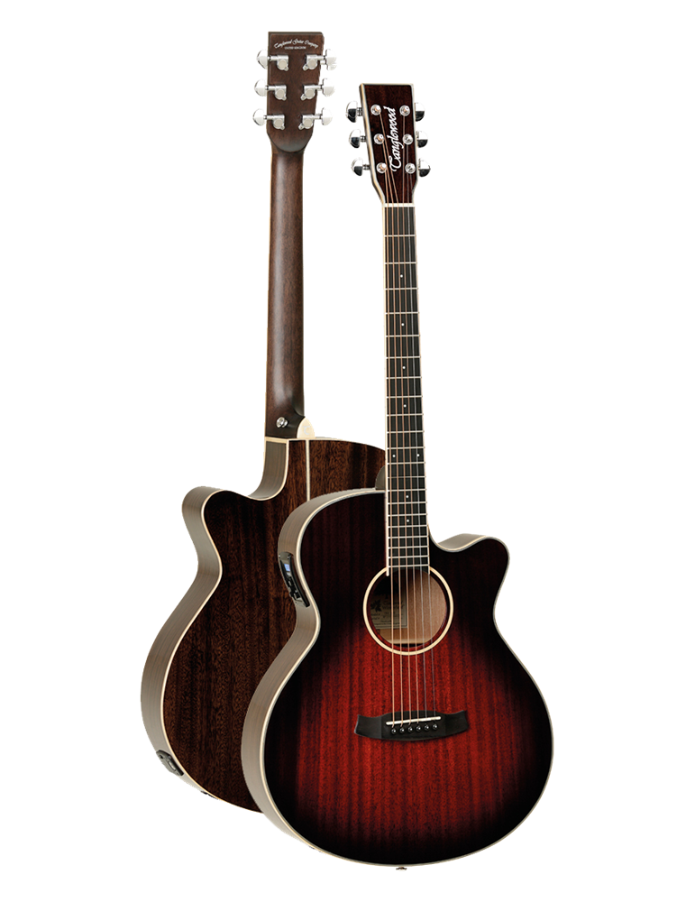 GUITARRA ACÚSTICA ELECTRIFICADA TANGLEWOOD TW4AVBLH MINI JUMBO CUTAWAY ZURDA