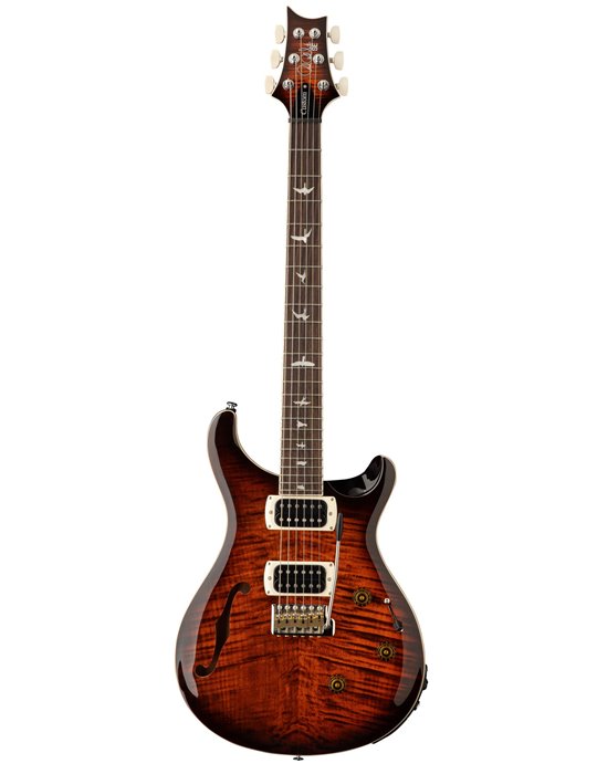 SE CUSTOM 24 SEMI-HOLLOW PIEZO ORANGE TIGER SMOKEBURST